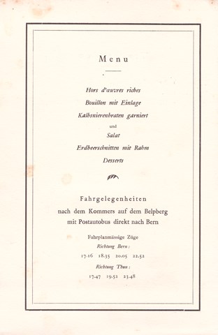 1928 - Einladung AH-Tag - Nachlass Vontobel v/o Brutus