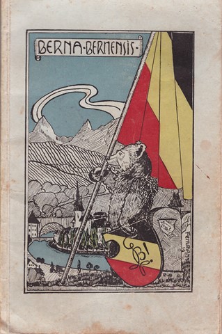 Berna Bern - 1919 - Liedersammlung - Nachlass Vontobel v/o Brutus