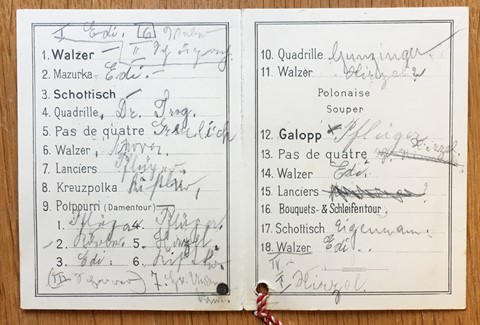 Zofingia Bern - 1899 - Ballkarte